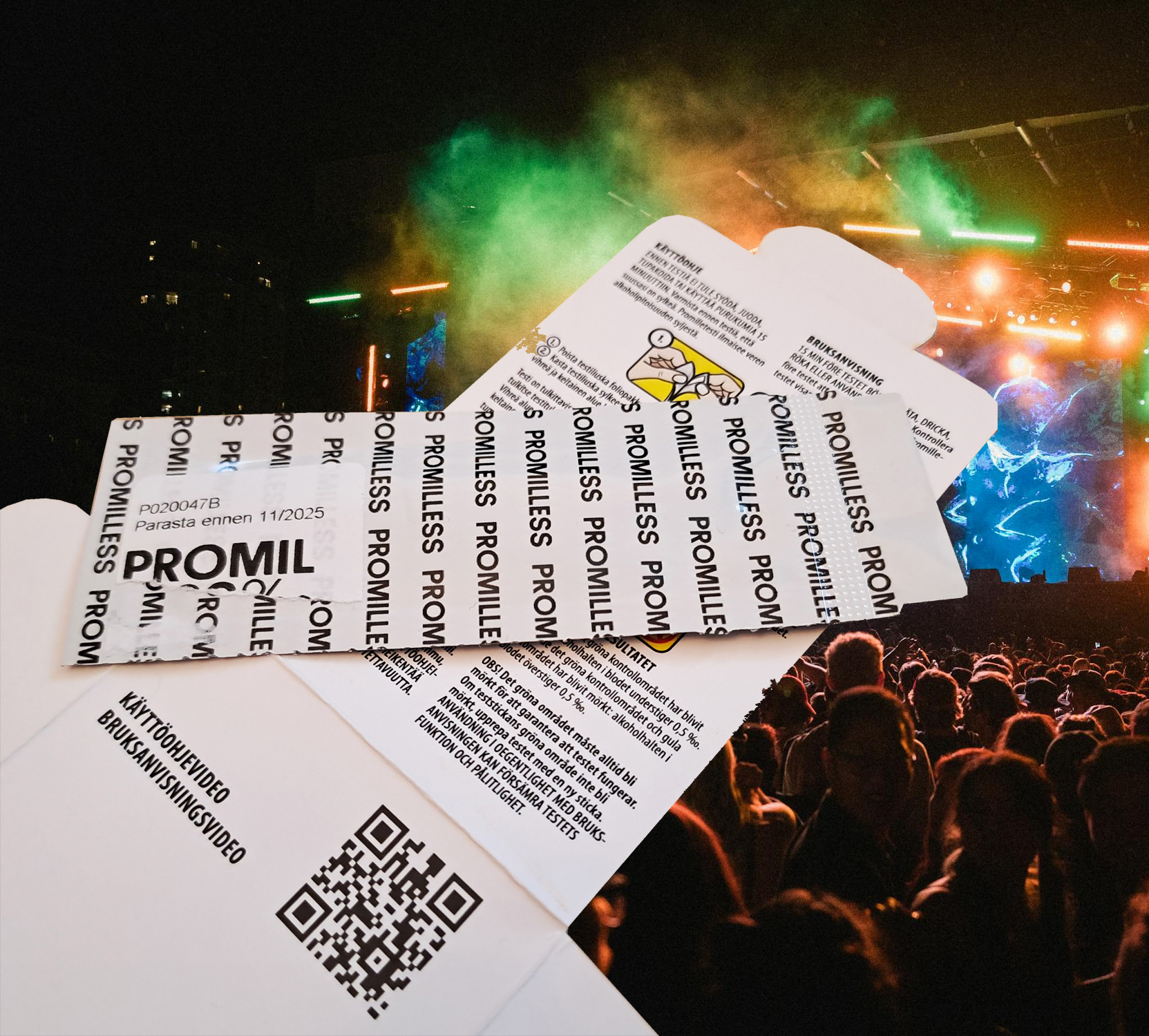 Promilless alkoholitesteri mainoskotelossa