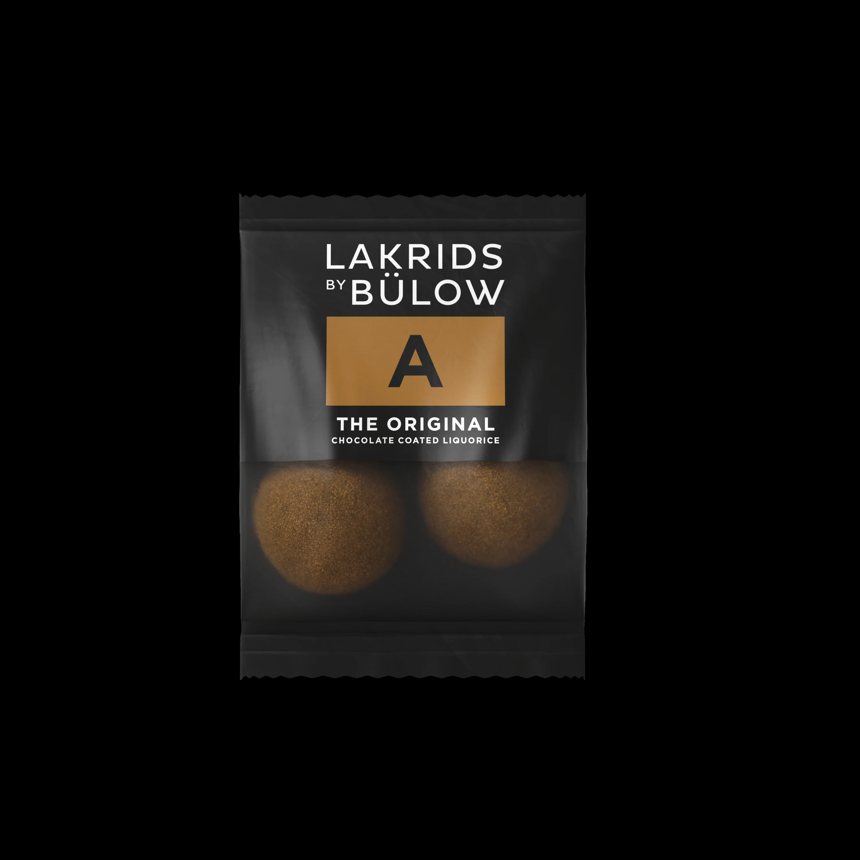 Lakrids by Bülow - minipussi. Kaksi lakritsipalaa pelkkää luksusta. Maistuva mainoslahja sellaisenaan ja alkaen 3000 kpl pussiin saa oman logopainatuksen