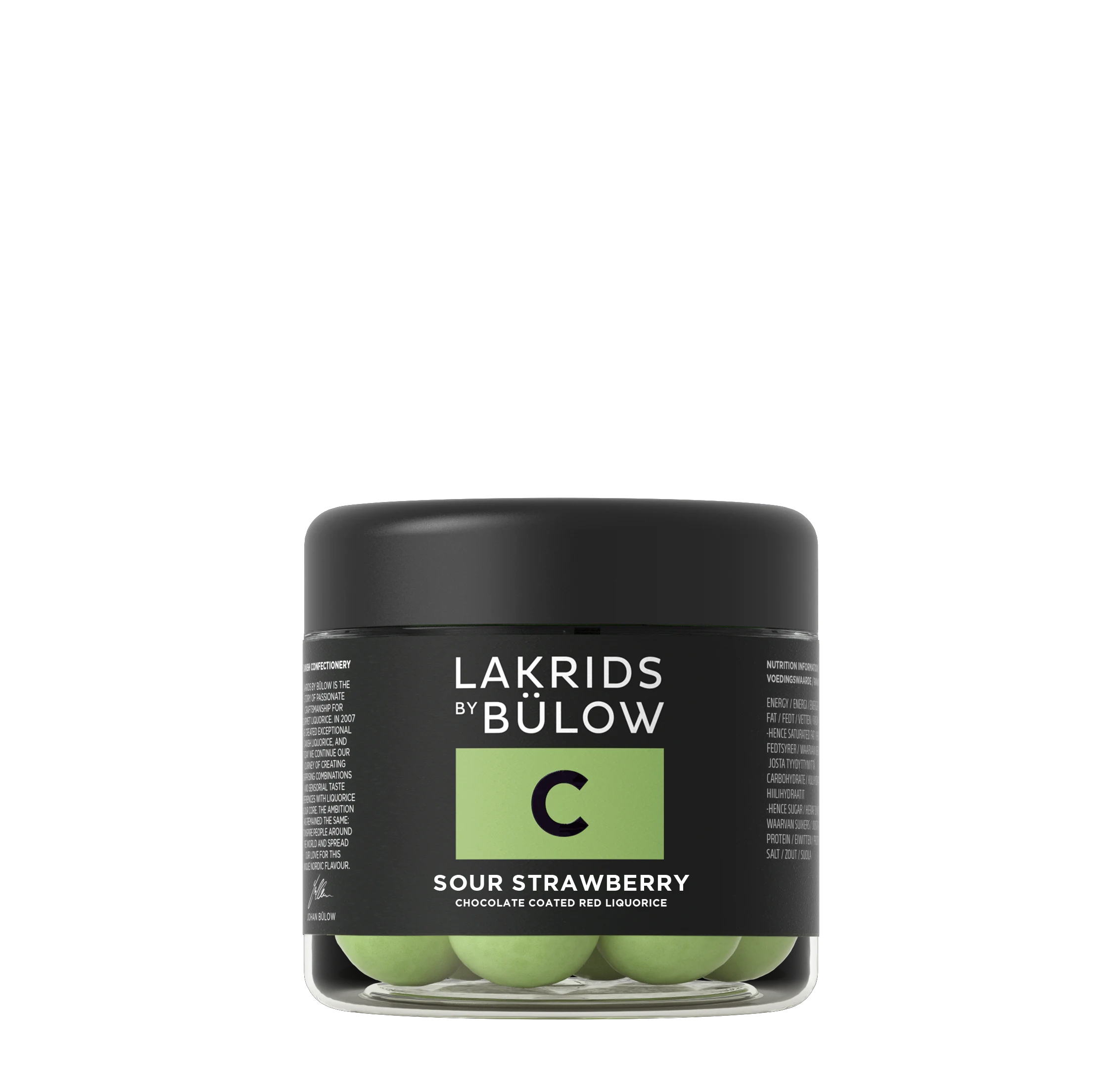 Lakrids by Bülow - Small C Sour Strawberry. Herkullinen yrityslahja, jossa tuoreet mansikat kohtaavat herkullisen lakritsin.