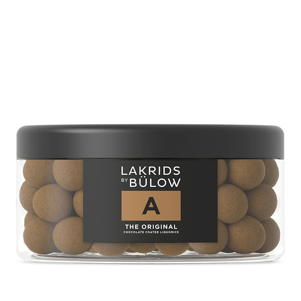 Lakrids by Bülow - Large A Original. Makean lakritsin, yleellisen maitosuklaan ja hienon lakritsijauheen yhdistelmä on herkullinen yrityslahja.